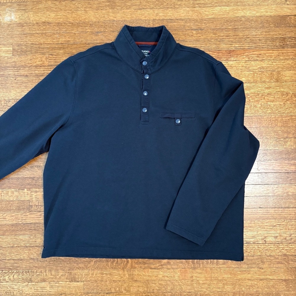 UNTUCKit Mens XXXL Pullover Long‎ Sleeve Shirt Casual Button Mock Neck